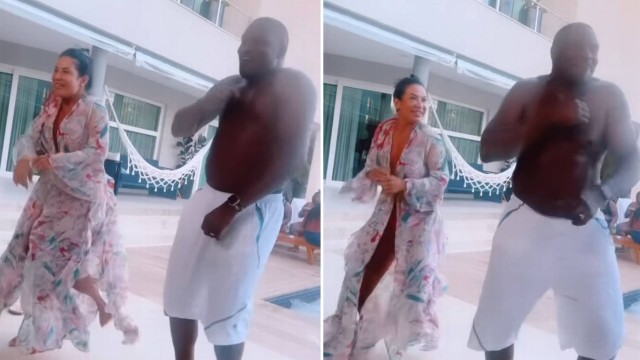 SCHEILA CARVALHO RECEBE JACARÉ EM SUA CASA, NA BAHIA, E RELEMBRA TEMPOS DE É O TCHAN